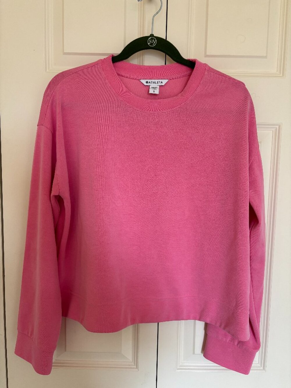 Athleta Seasoft Crewneck Sweatshirt Size L PINK